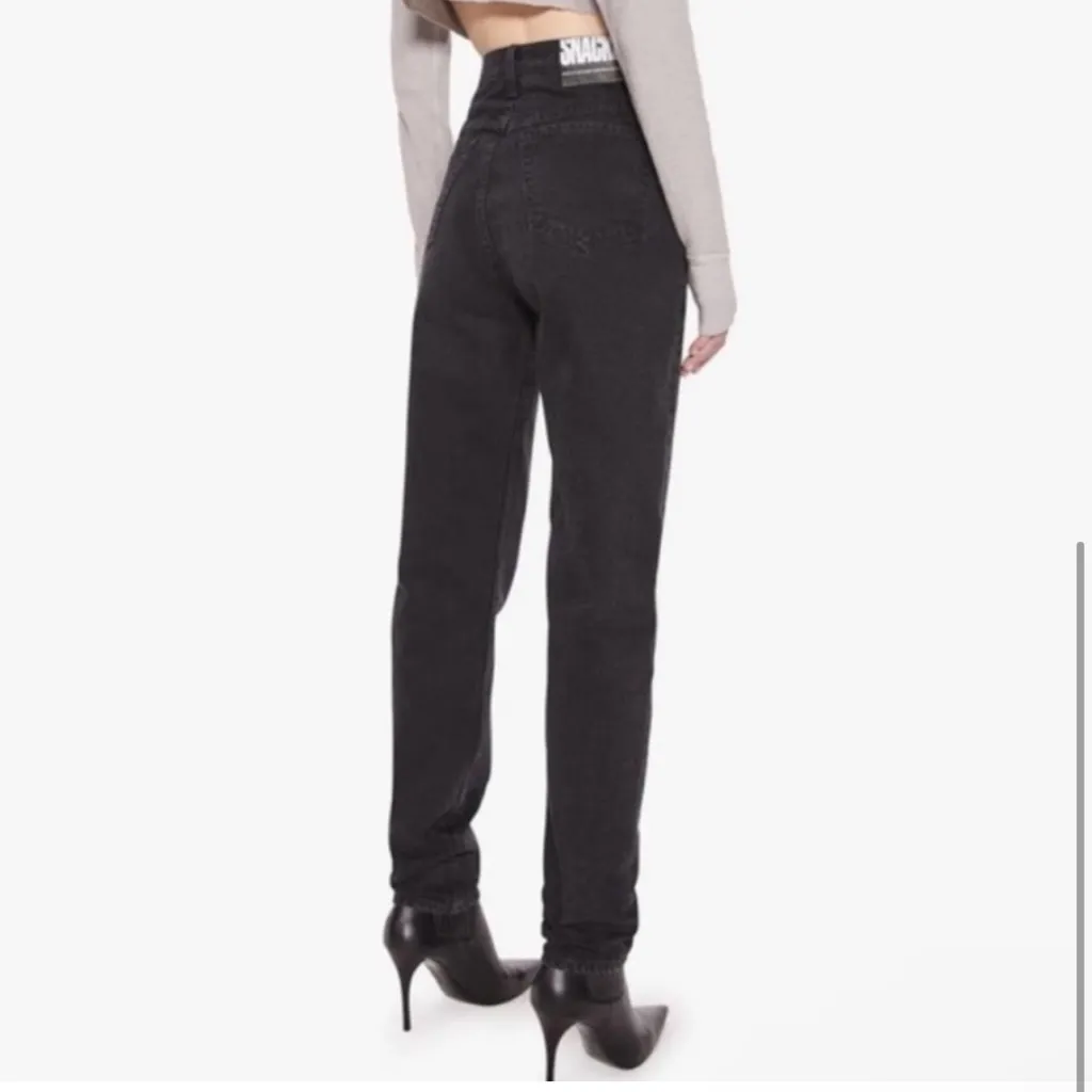 MOTHER SNACKS! High‎ Waisted Twizzy Skimp size 25 Black - Image 3