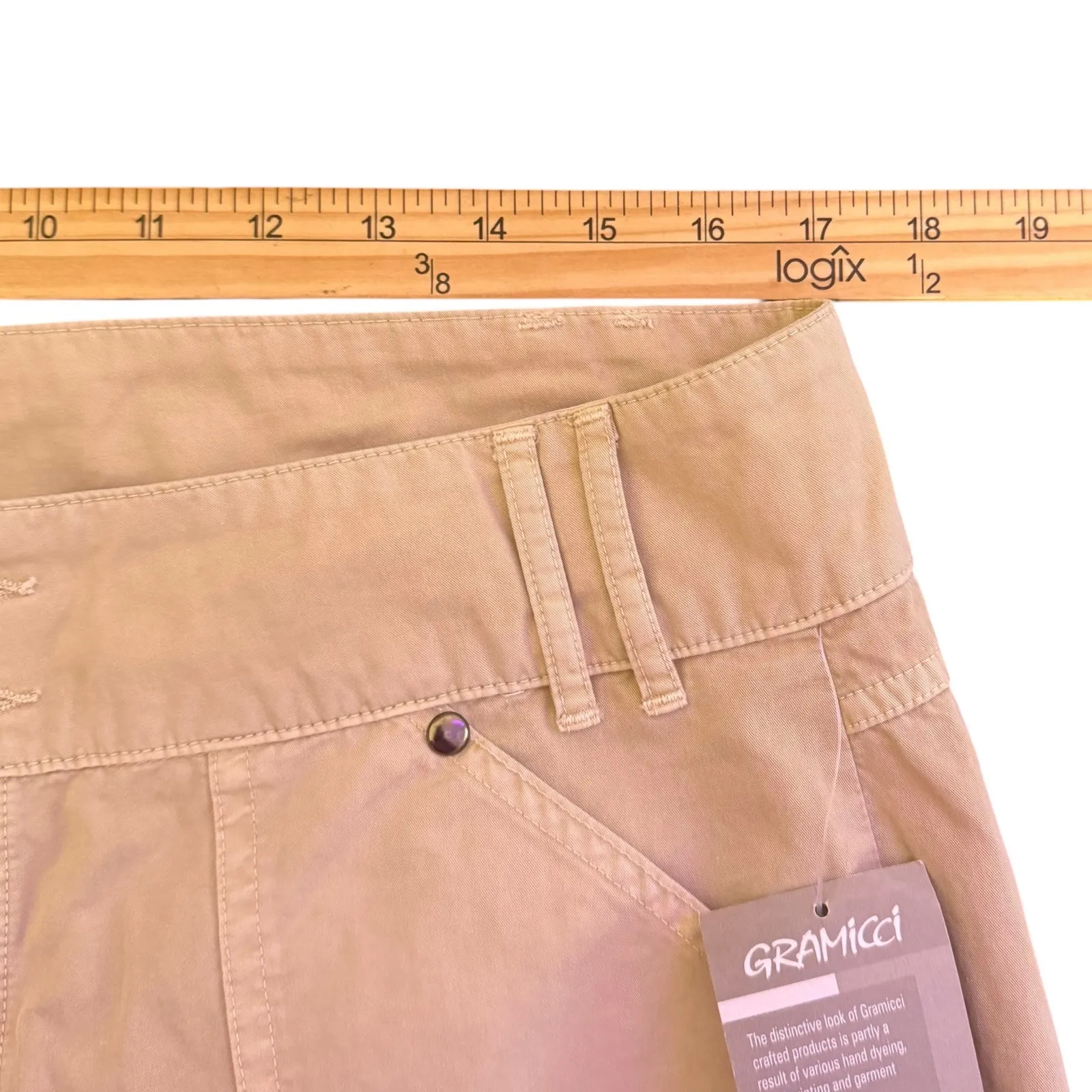 Gramicci Size 8 Cropped Cargo Pants Outdoor‎ Hiking Utility Khaki Gorpcore NEW Tan - Image 8