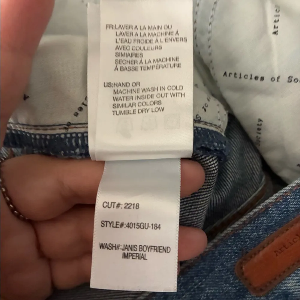 Articles of Society Blue Women's Ankle Skinny Slightly Distressed Denim Jeans 27 - Image 14