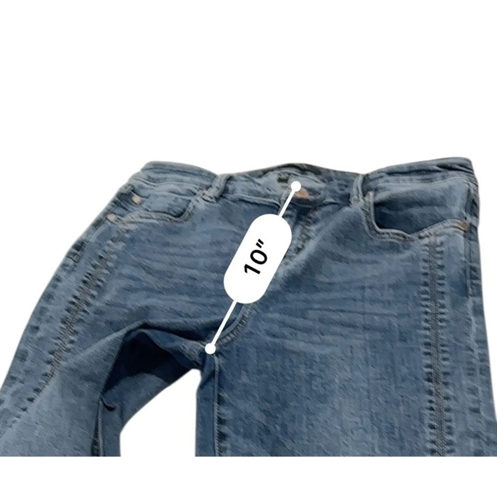 Women's Liverpool Hannah Crop FLARE SEAMED WITH FRONT SLIT SIze 10/30 Blue - Image 9