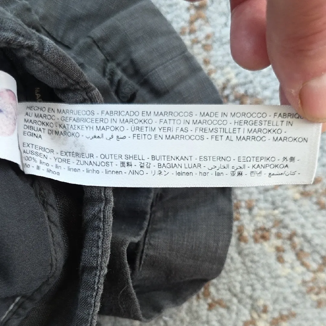 Mossimo Dutti Linen Bermuda Shorts Dark Charcoal Gray 2 - Image 4