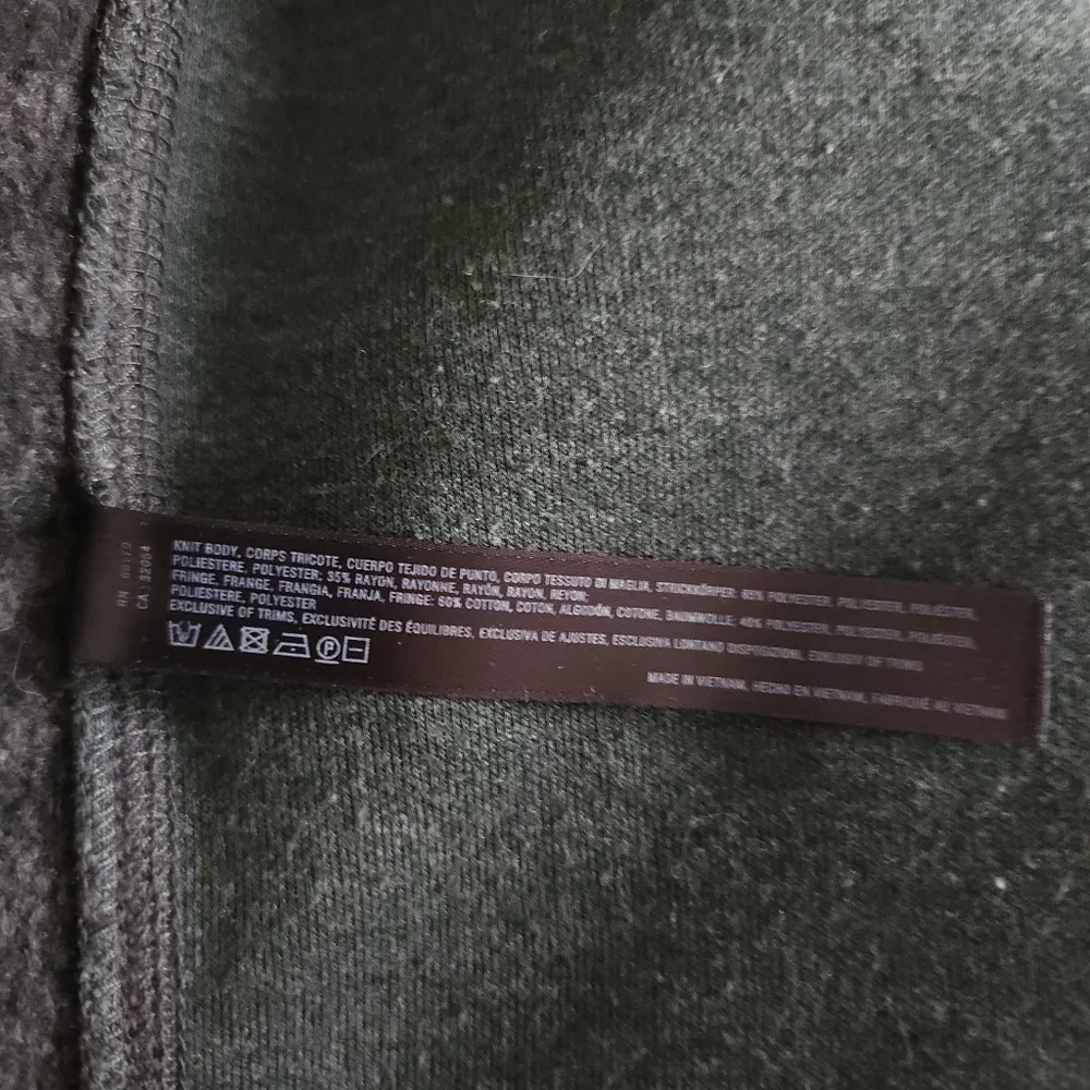 Saturday Sunday Open Cardigan Fringe Elise Green Stripe Size S - Image 9