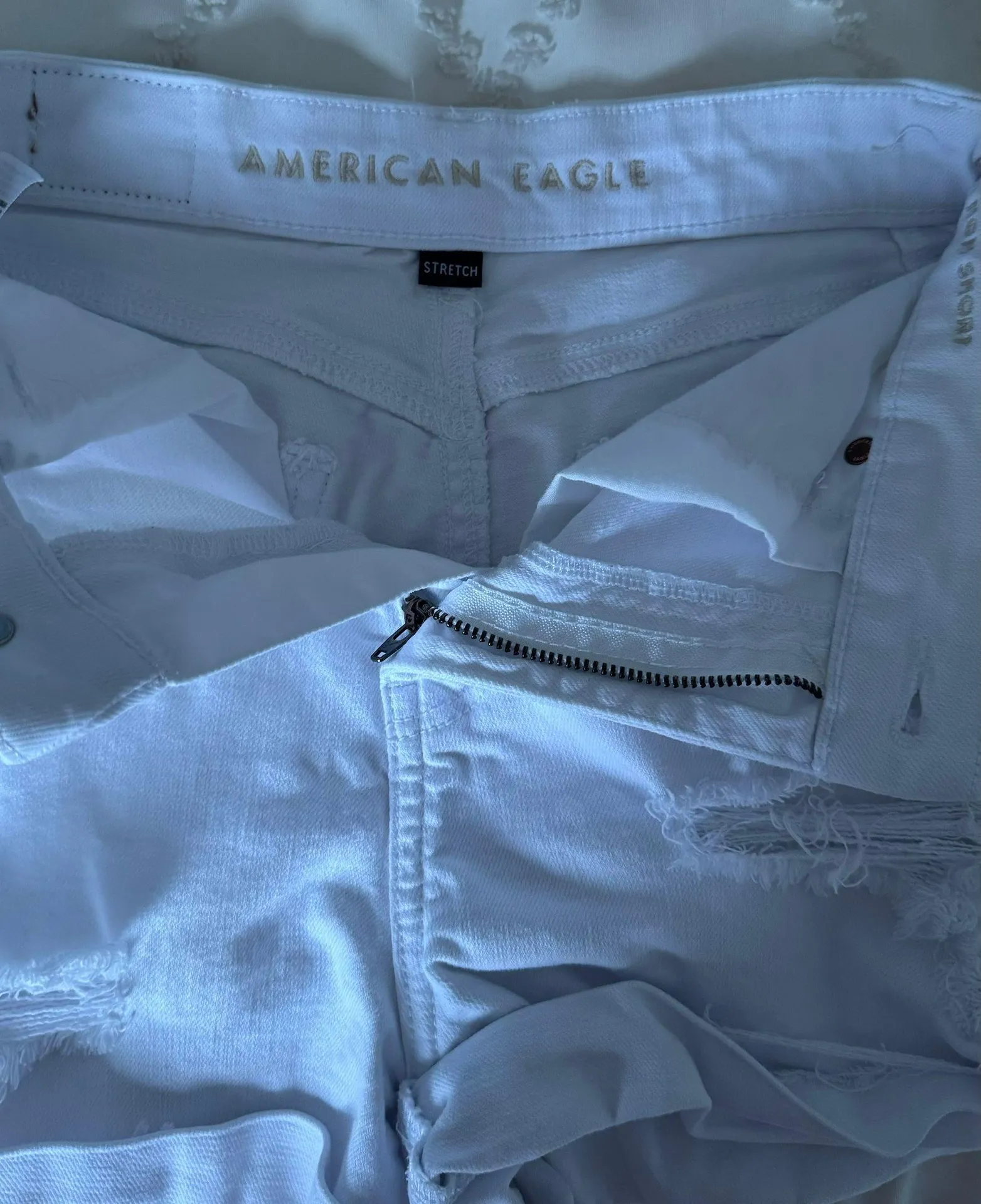 Outfitters White Jean Shorts - Image 5