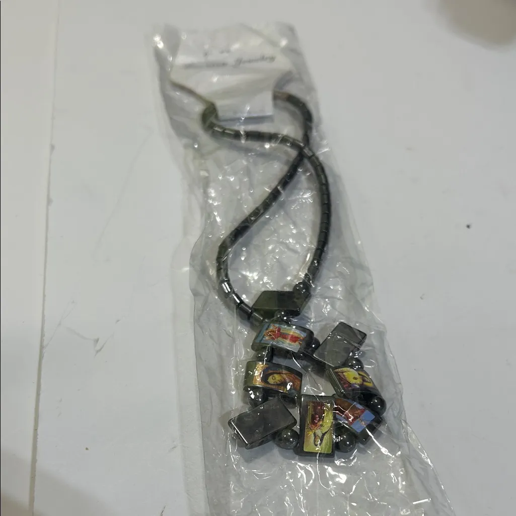 Fashion Jewelry Charcoal Beaded Necklace Black - Image 13