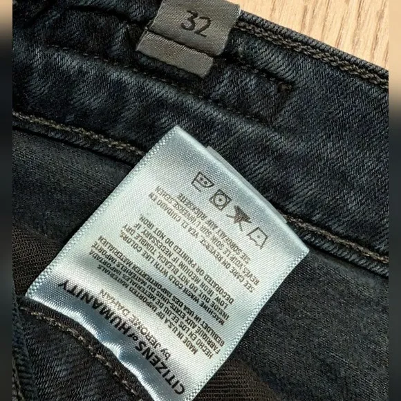 Citizens Of Humanity Elsa Jeans 32 Mid Rise Slim Fit Crop Dark Denim Designer - Image 3