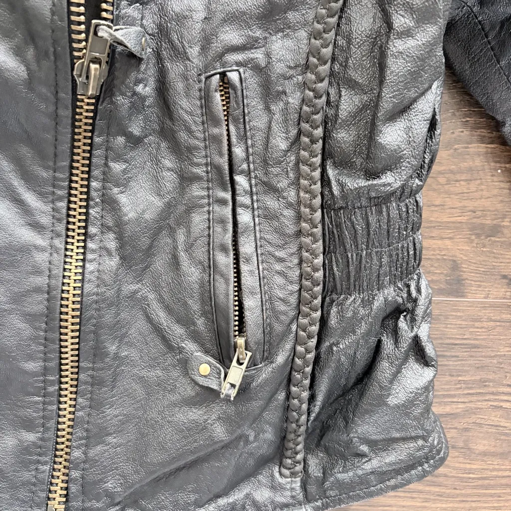 USA Bikers Dream Apparel Black Leather Jacket - Image 10