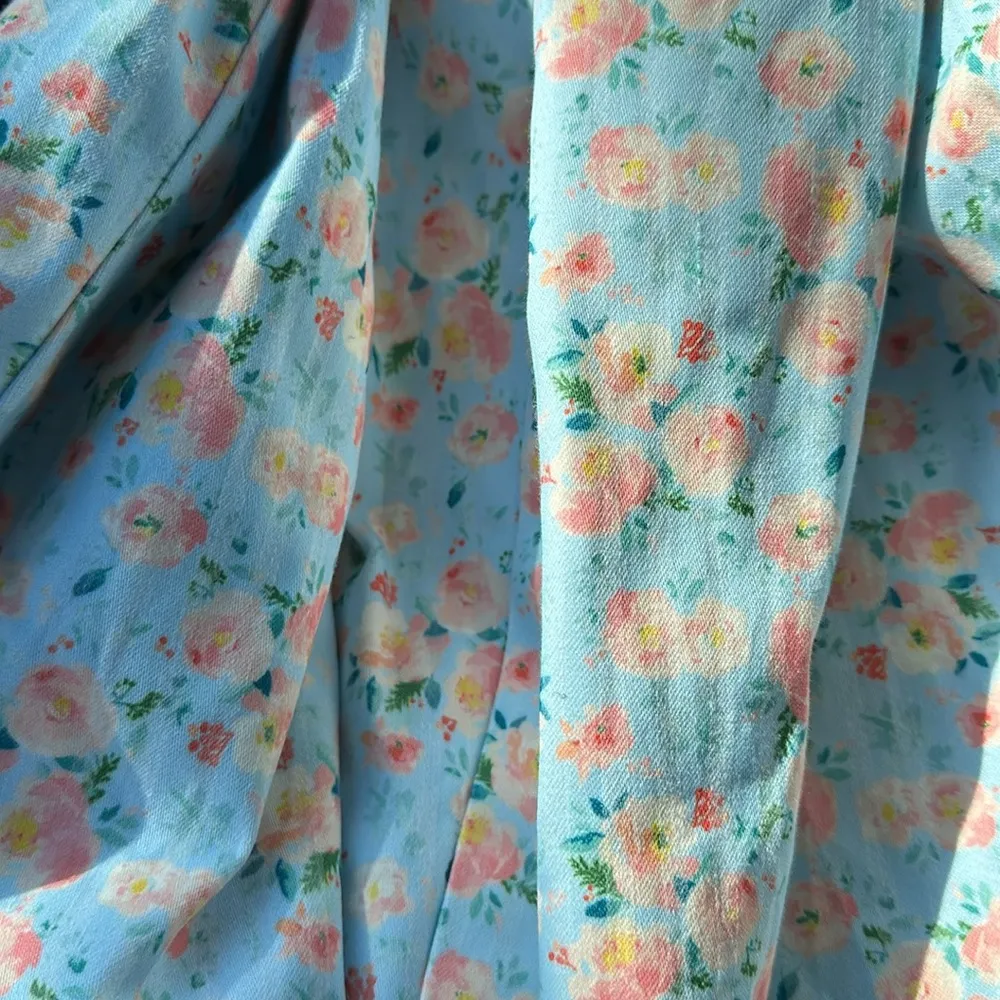 NWT lavish Alice Aria tie floral poplin cotton midi flare dress spring - Image 4