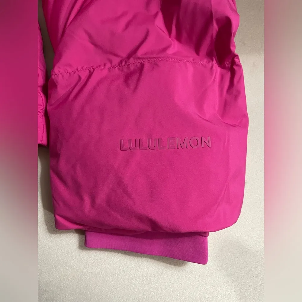 NEW Lululemon Wunder Puff Super Cropped Goose Down Hooded Jacket Sonic Pink 12 - Image 11