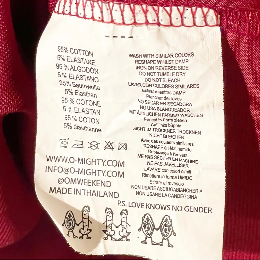 Omighty Tho Size Medium Red Silky Wrap Dress Mini - Image 4