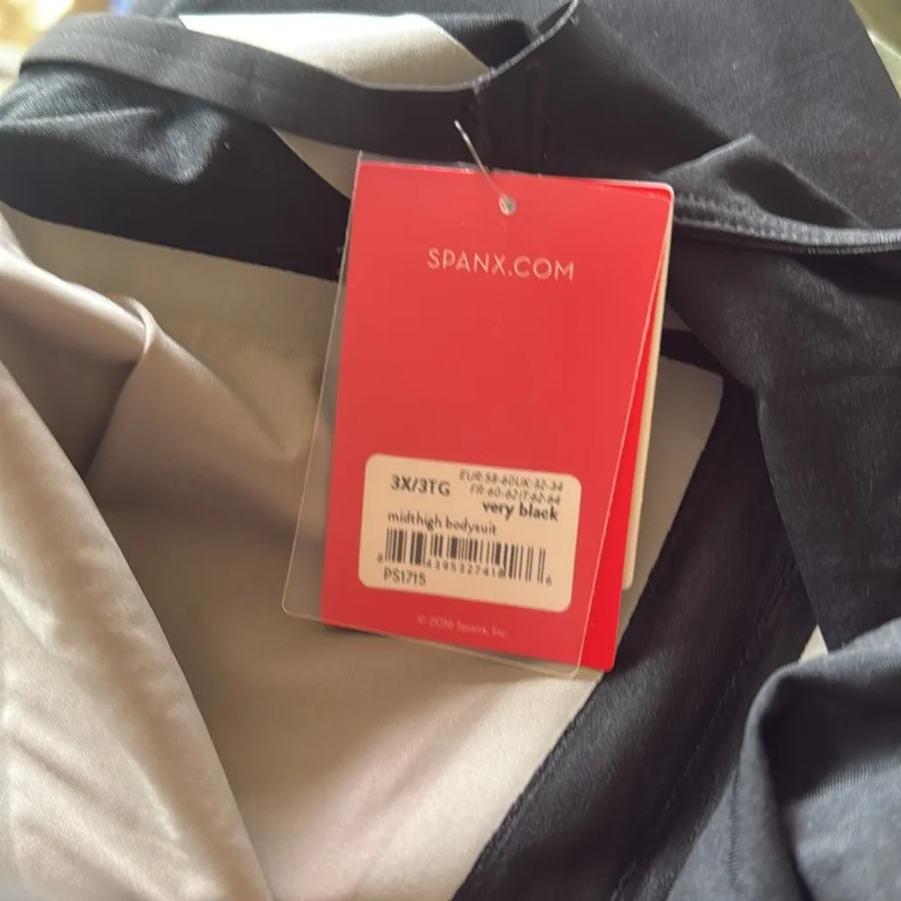 NWT Spanx Oncore Mid-thigh Bodysuit Very Black SZ-3X - Image 12