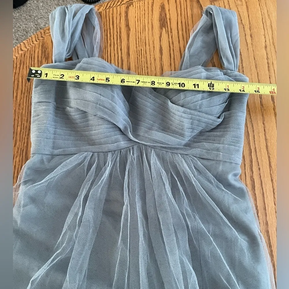 Jenny Yoo Pleated Bust Mesh Overlay Maxi Gown Bridesmaid Prom  Formal Size 2 - Image 6