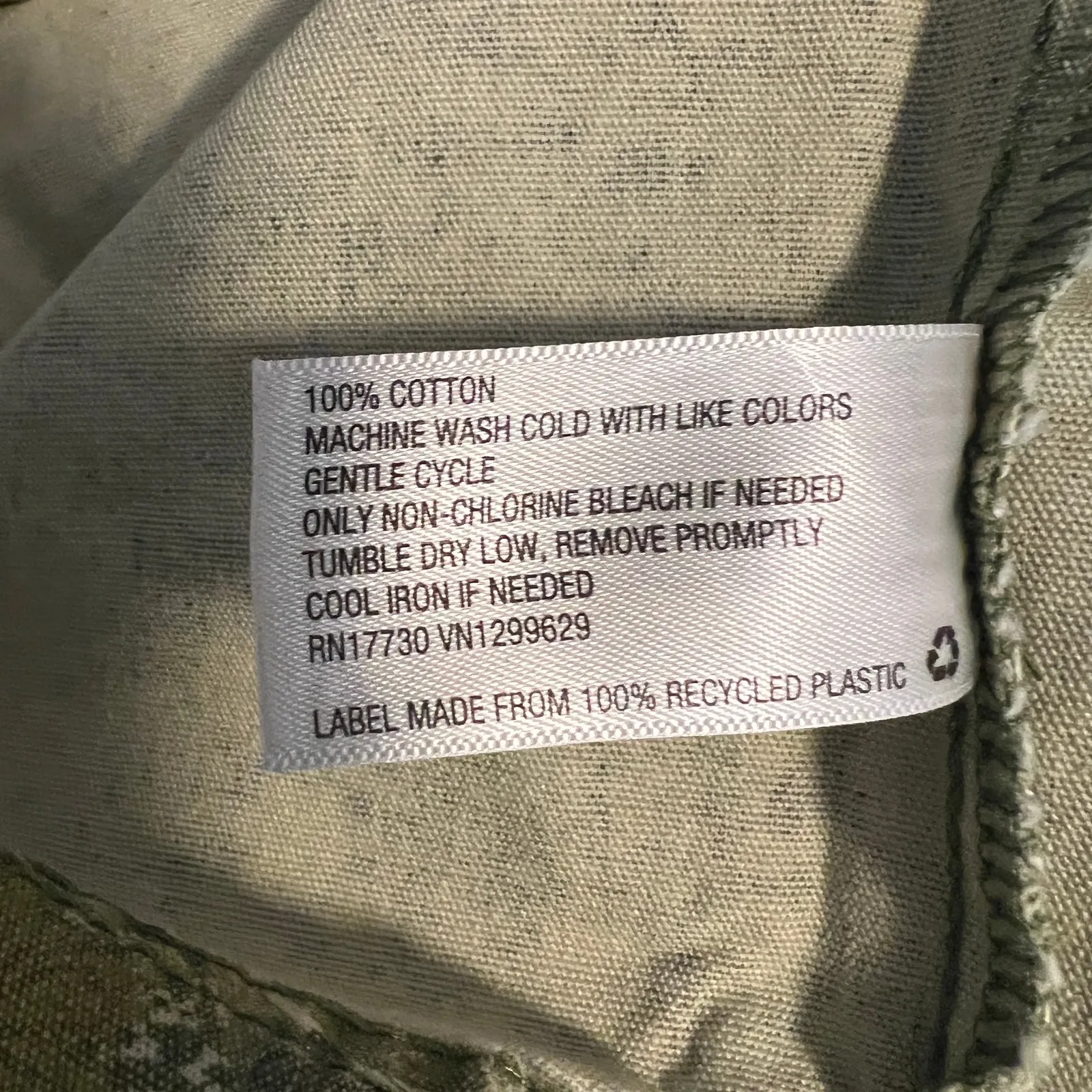 Wild Fable Women's Green Floral Cropped Canvas Shacket - Size XXL - NWT - Image 3