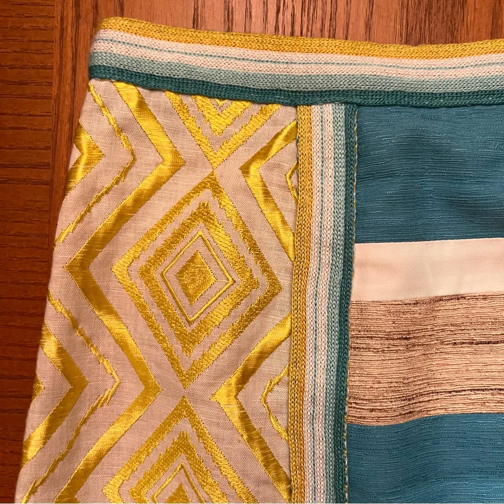 Anthropologie Tracy Reese Vintage Mixed-Media Patchwork Leather Silk Mini Skirt - Image 2