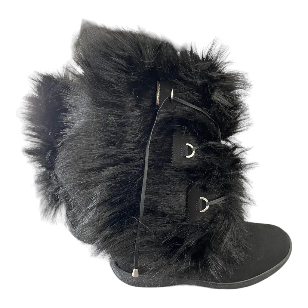 Oscar Sport Faux Fur Boots Julia Apres Ski 37 Black Size 6 - Image 4