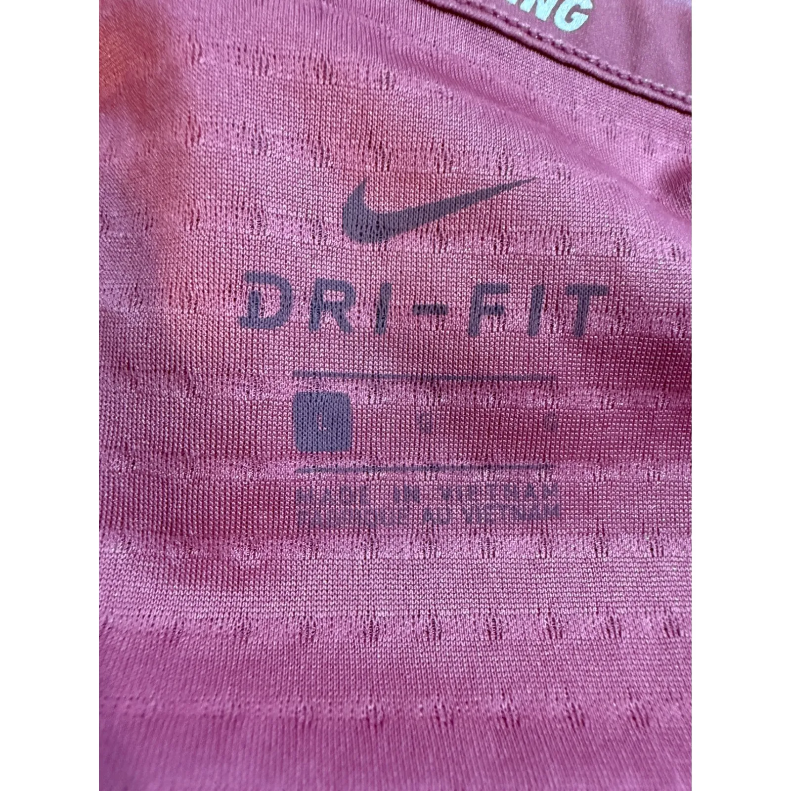 Nike Running Dri Fit Pink Short Sleeve Athletic T Shirt Womens - Image 6