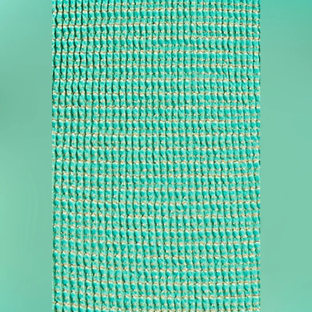 Bond eye Mara Low Back One Piece swimsuit, LAGOON LUREX, $180 Green Size undefined - Image 2