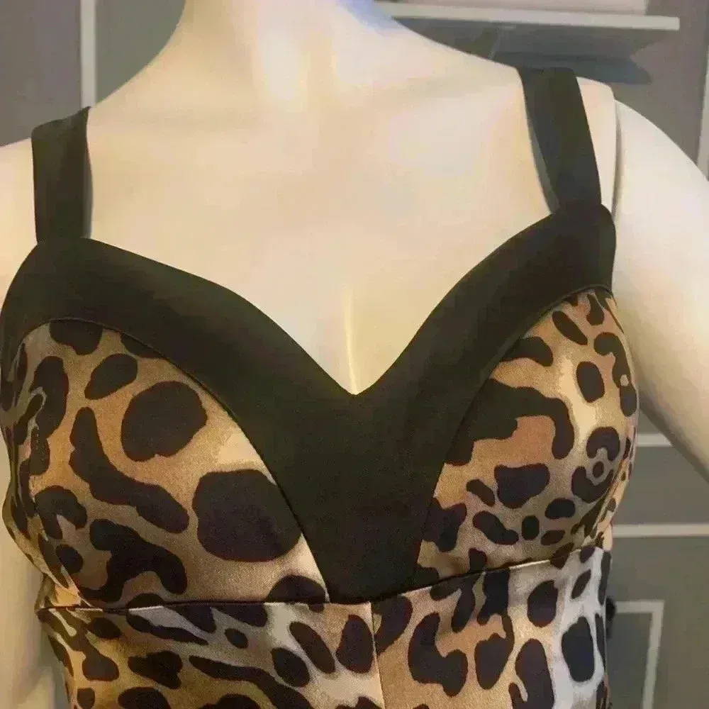 Cache  Animal Print Leopard Formal Dresses for Women’s Size 4. D11 - Image 10