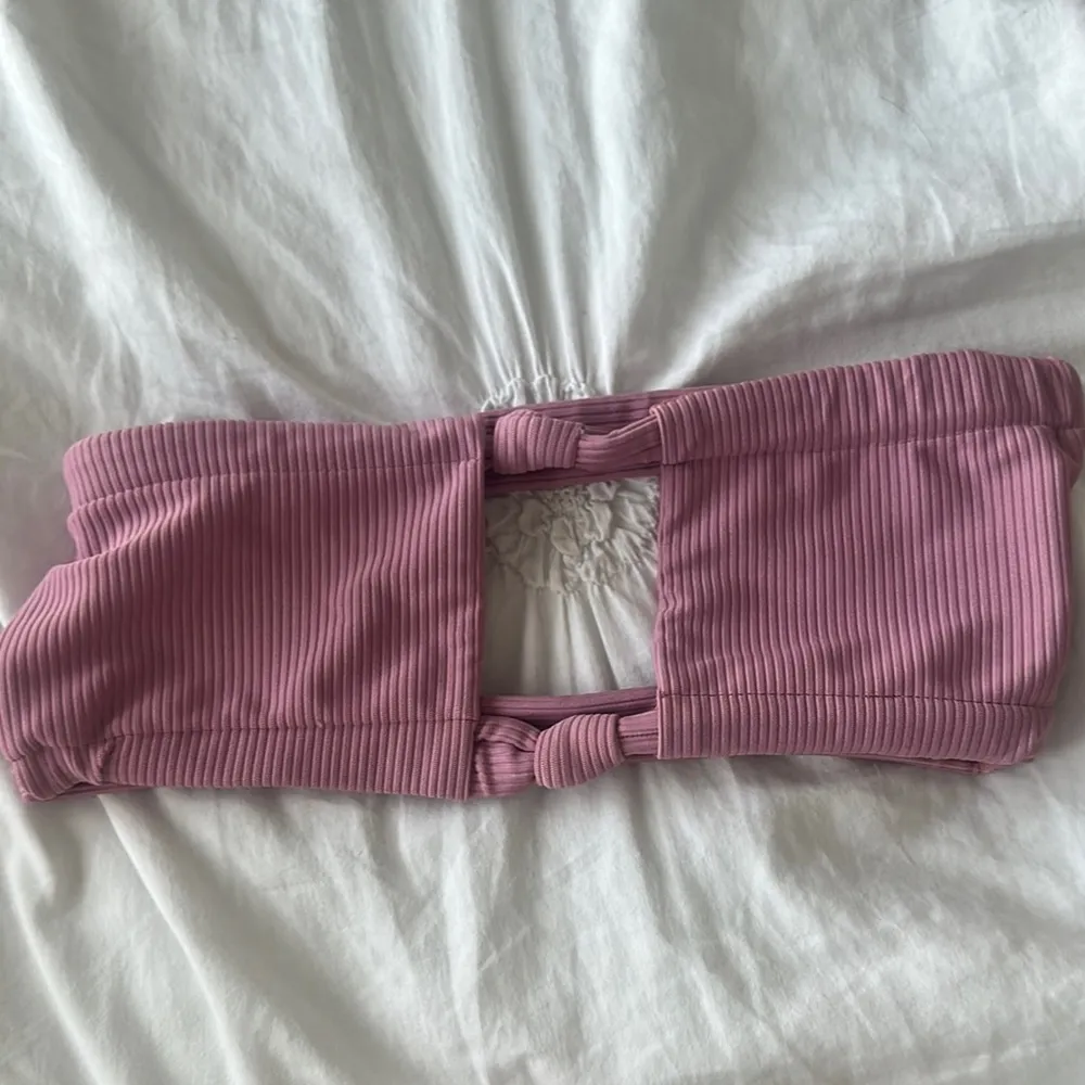 Lover + Friends Pink Bandeau Bikini Top - Image 2