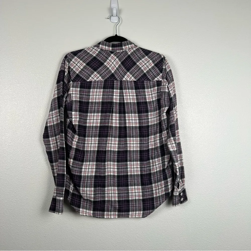 Toad &‎ Co Cairn Plaid Top Purple Sz XS - Image 6
