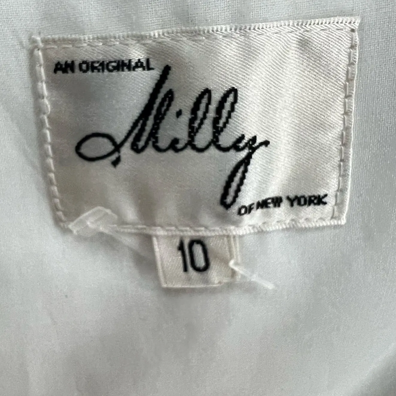 Milly New York Emalina Dress 10 White Floral Eyelet Strapless Lined Chic Modern - Image 12