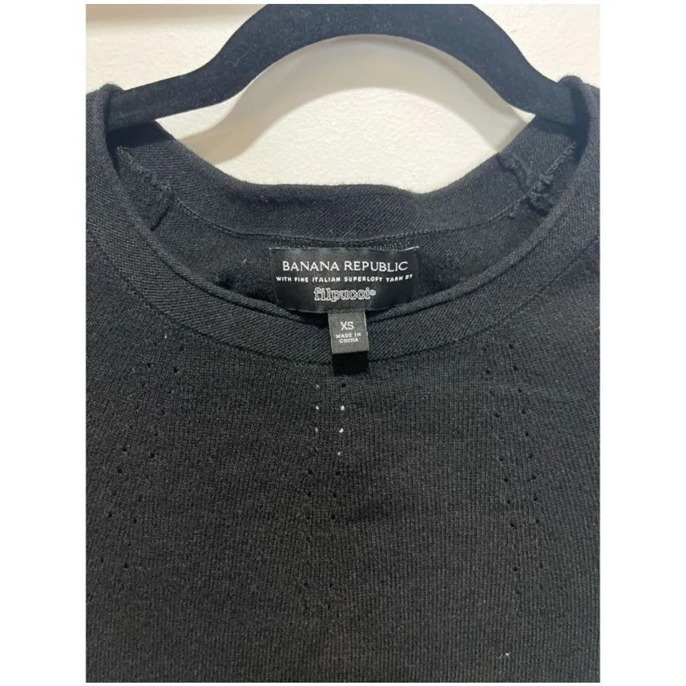 Banana Republic Cashmere Filpucci Wool Yarn Blend Sweater Size XS Women’s Black - Image 6