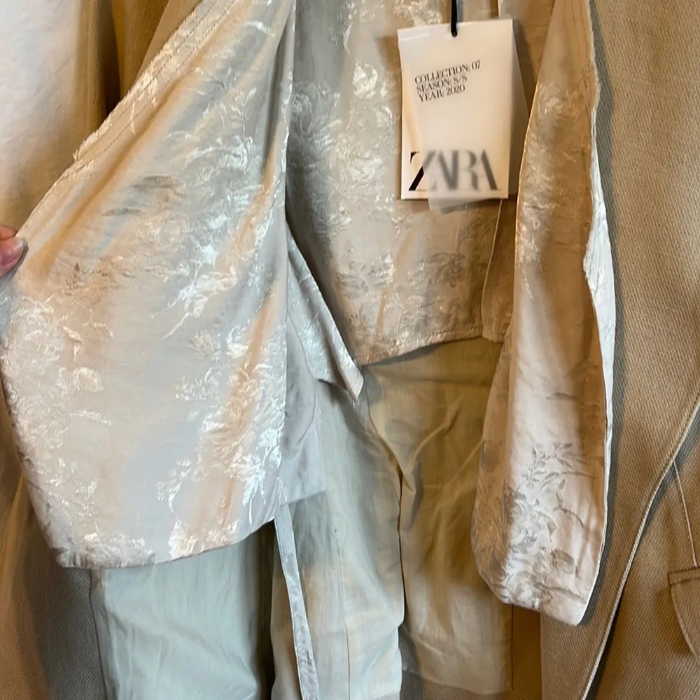 Zara NWT Limited Edition Layered Business Casual Cotton Linen Blazer - Image 5