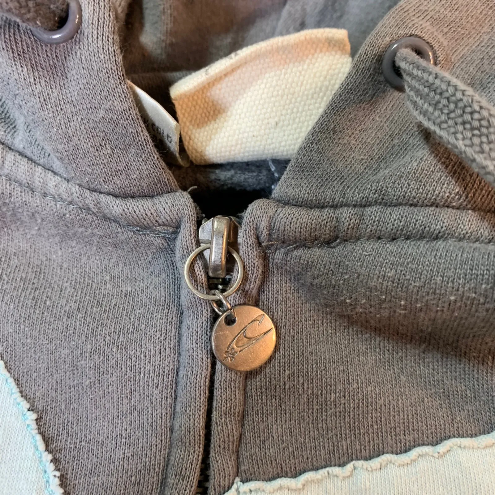 O'Neill Surf Zip Up Hoodie Womens XL Gray‎ Sun Graphic Embroidered Coastal - Image 7