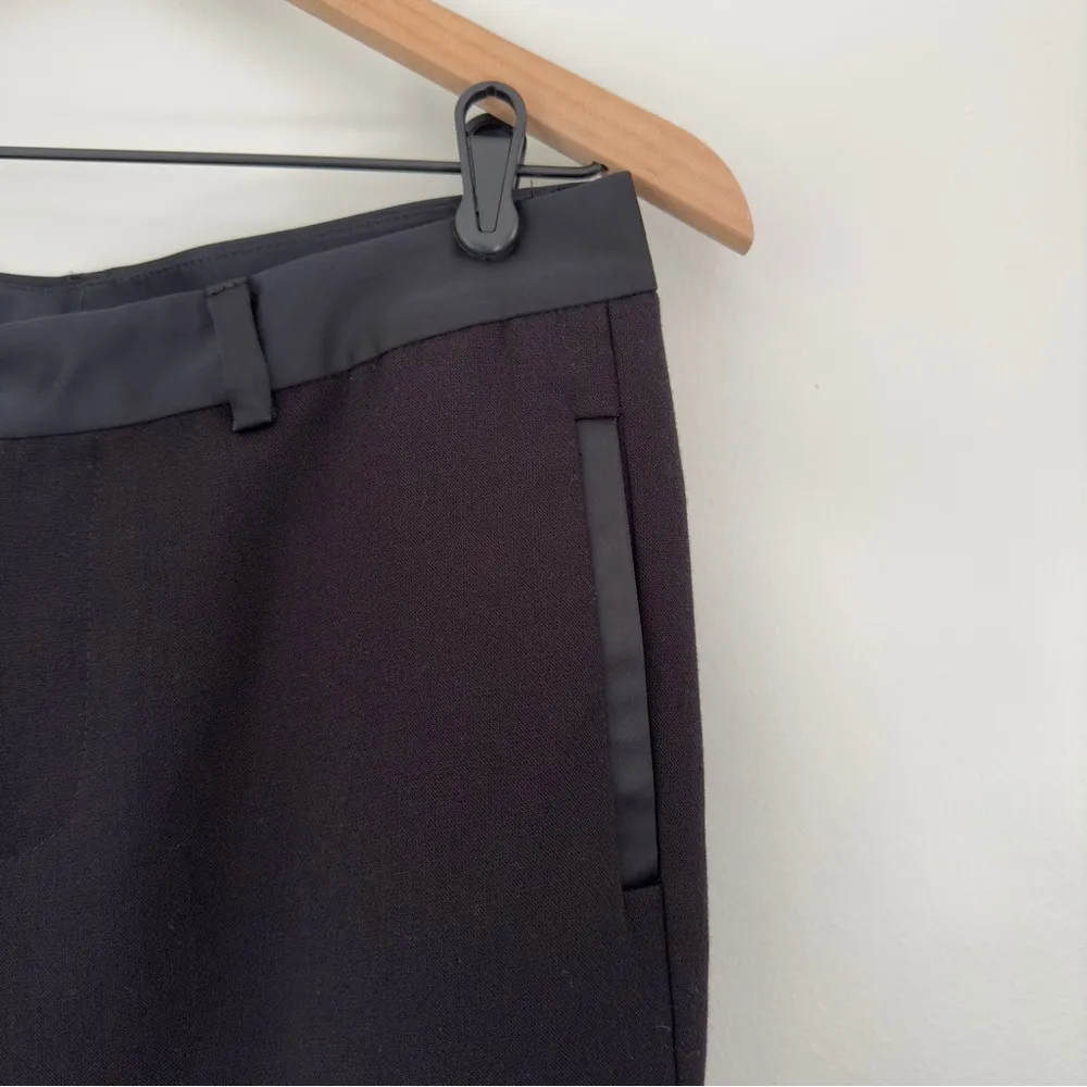 Madewell Satin Waist Pockets Business Casual Pants Belt Loops Black Office Work - Image 3