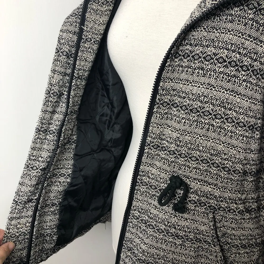 Jack by BB Dakota Jacquard Jacket with Faux Fur Hood size L - Image 5