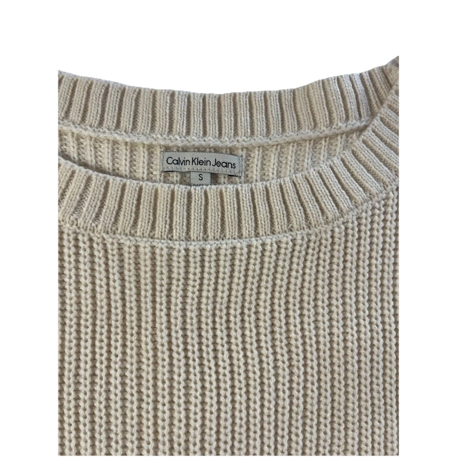 Calvin Klein Jeans Tunic Sweater NWT Small Ivory Classic - Image 7