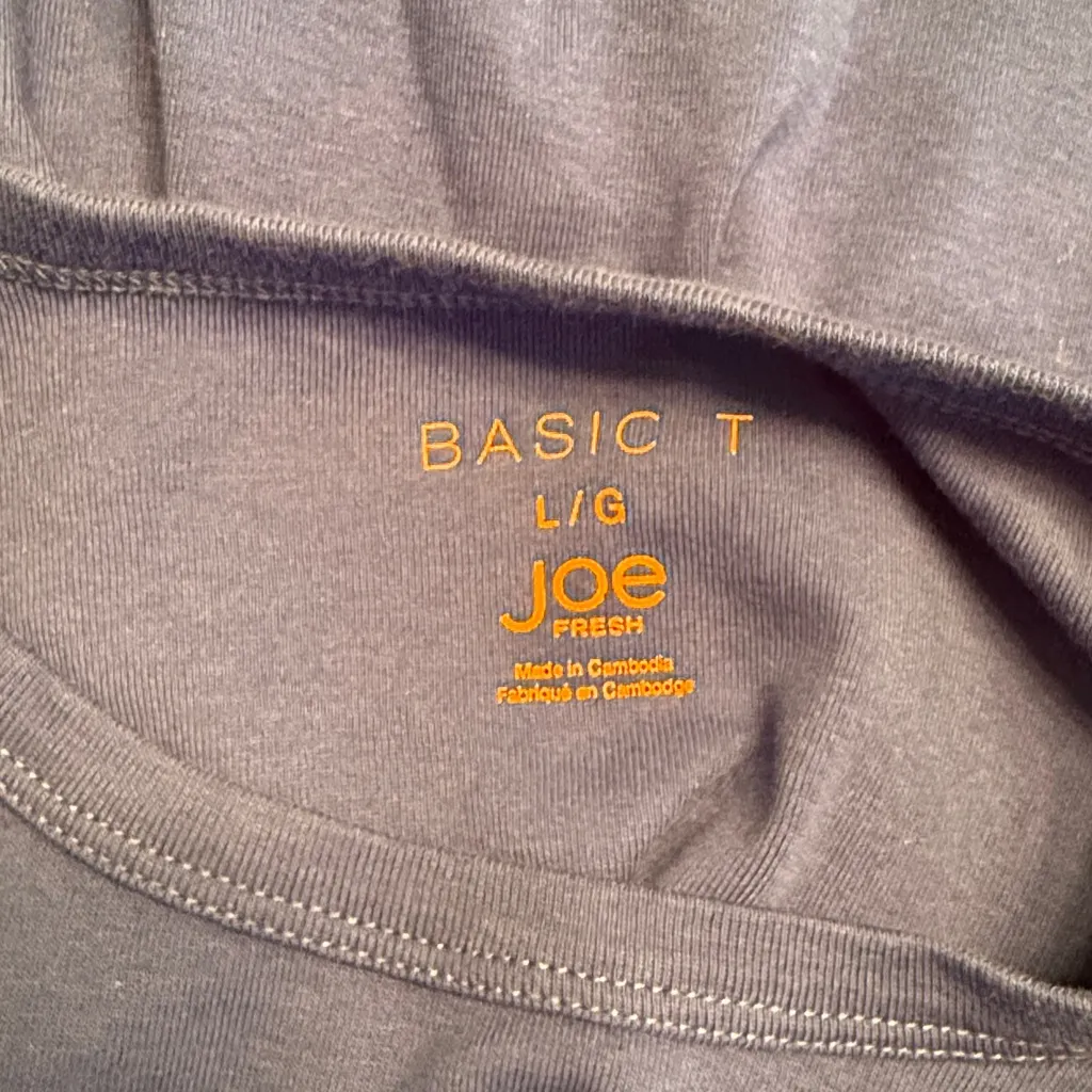 Joe Fresh|  Blue Basic Long Sleeve T-Shirt. Great for Layering. - Image 5