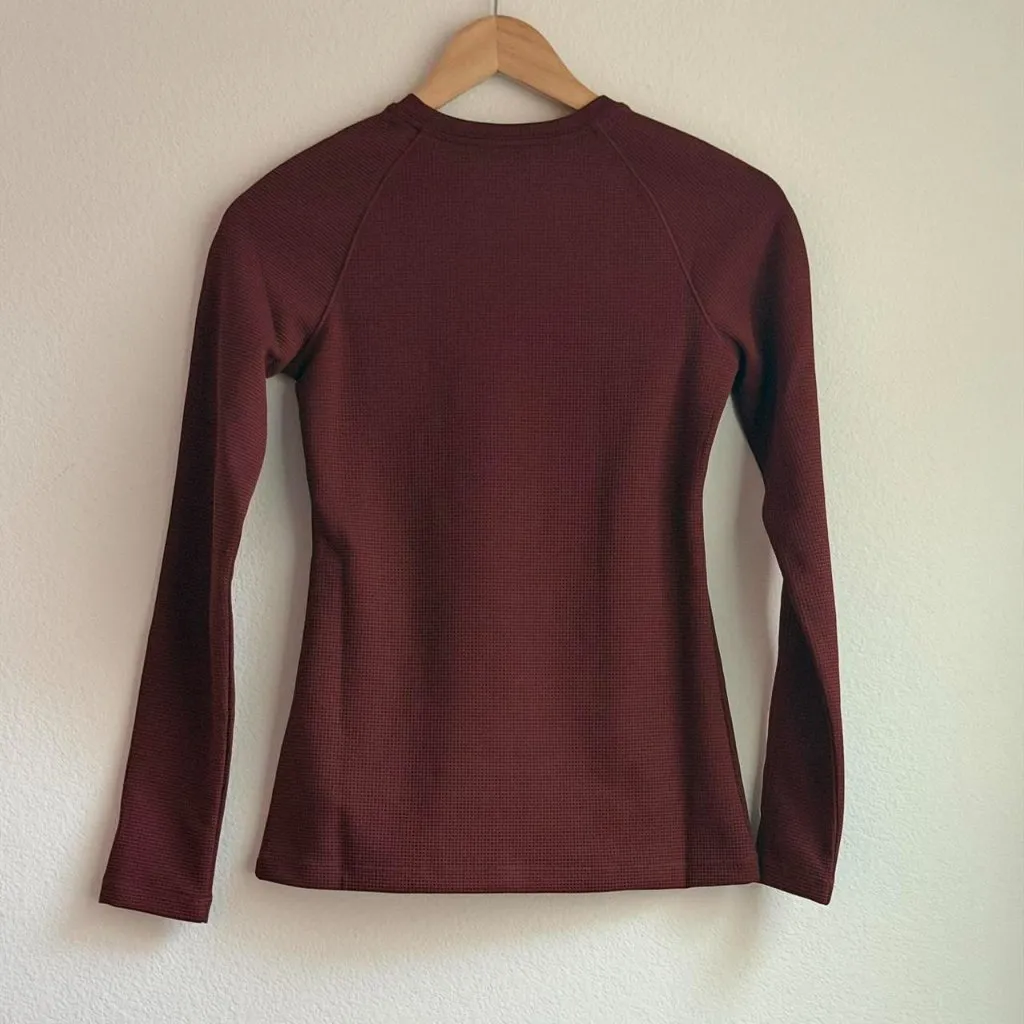 FIGS  Waffle Longsleeve Underscrub in Walnut, Size XXS - Image 11