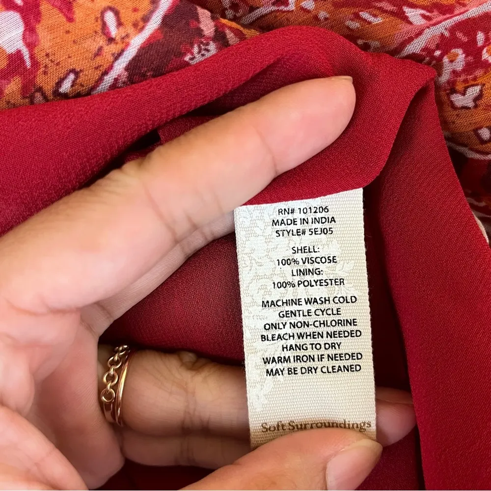 Soft Surroundings Cheyla Paisley Print Button Down Top - Image 8