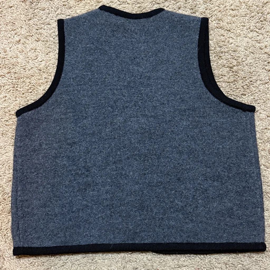 Herman Geist 100% Wool Vintage Vest - Size 8 - Image 4