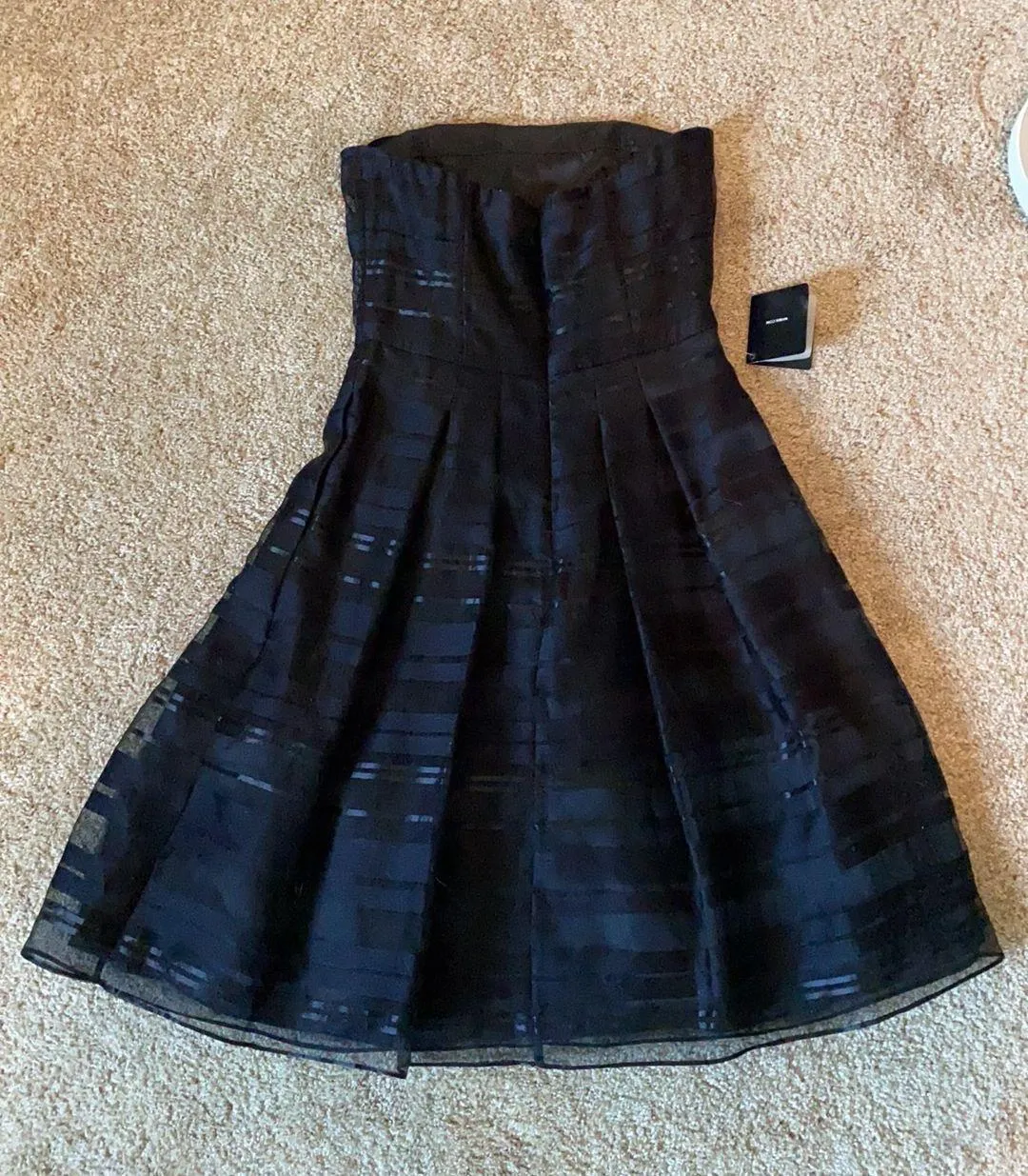 NWT Black Strapless Formal Dress - Image 2