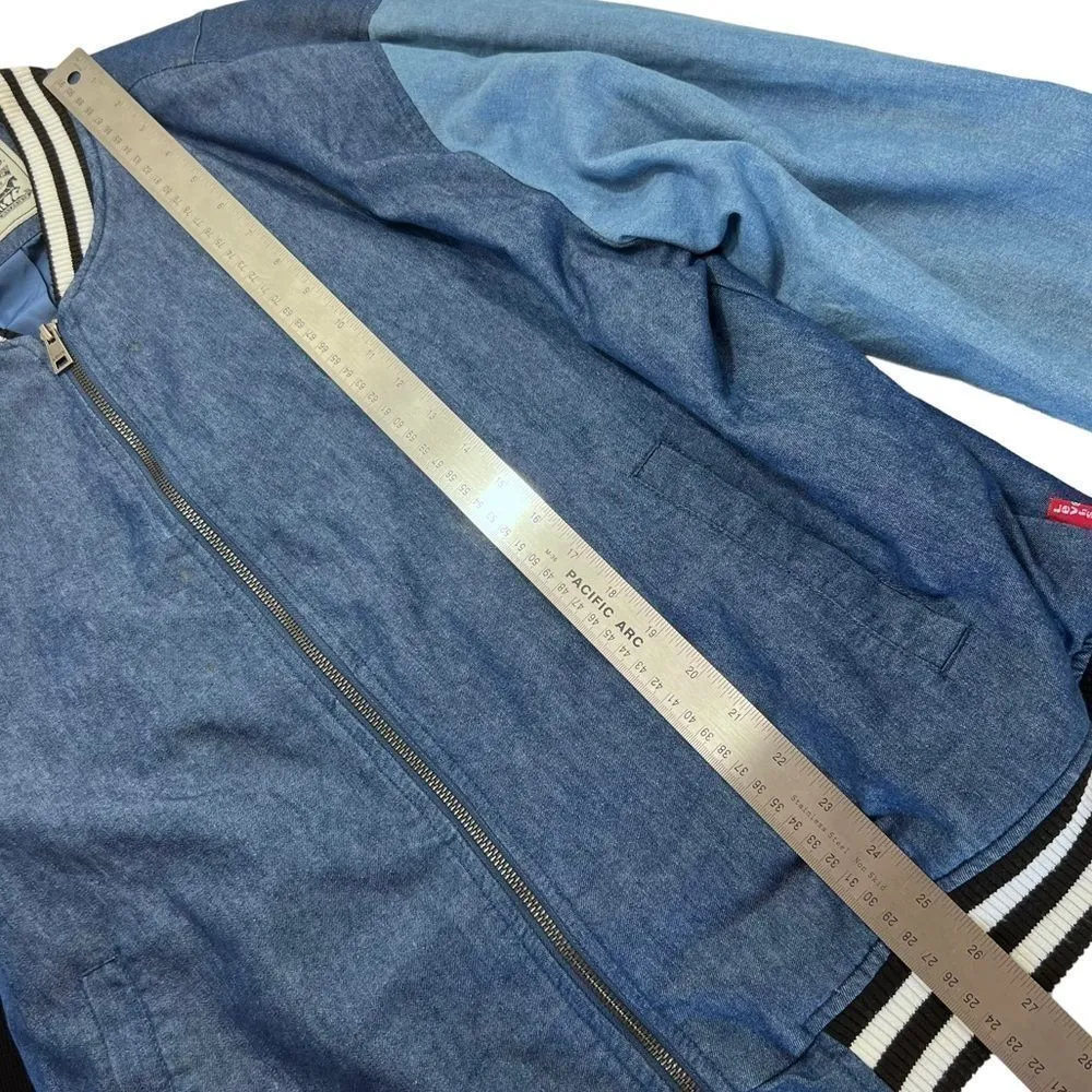 Levi's Women's Drop Shoulder Denim Bomber Jacket - Image 8
