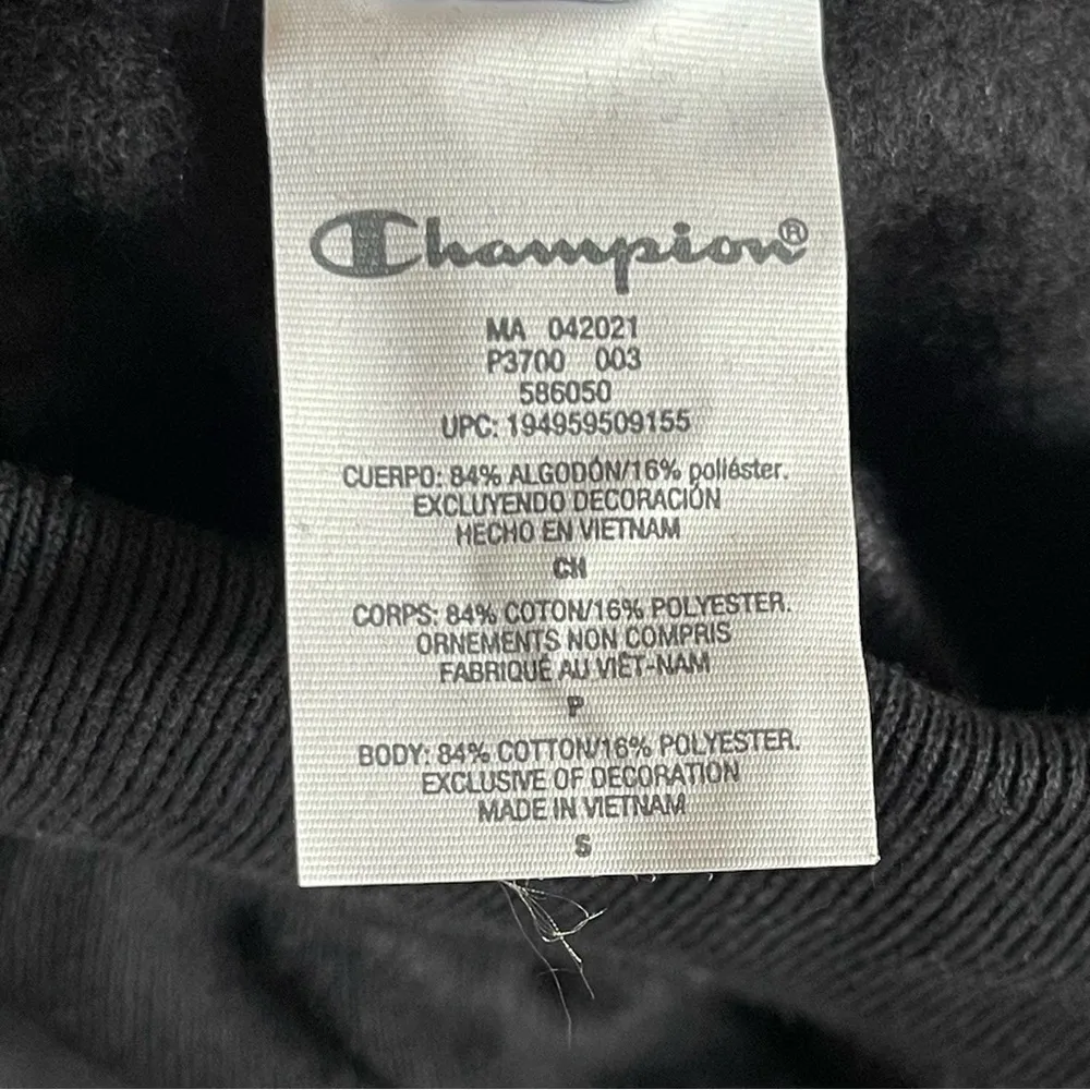 CHAMPION | Black Collegiate Applique Reverse Weave Sweatpants Sz S - Image 8