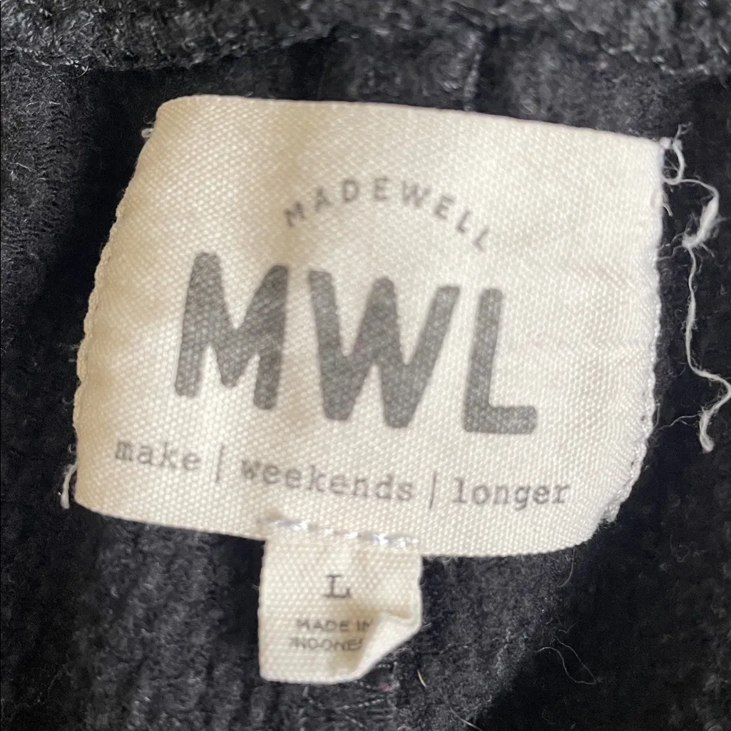 Madewell ribbed seamed sweatpants black - Image 5