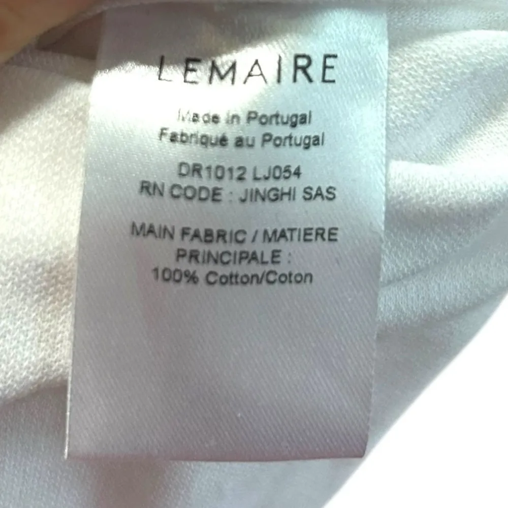 Lemaire Belted Midi Dress White Size Small 100% Cotton - Image 10