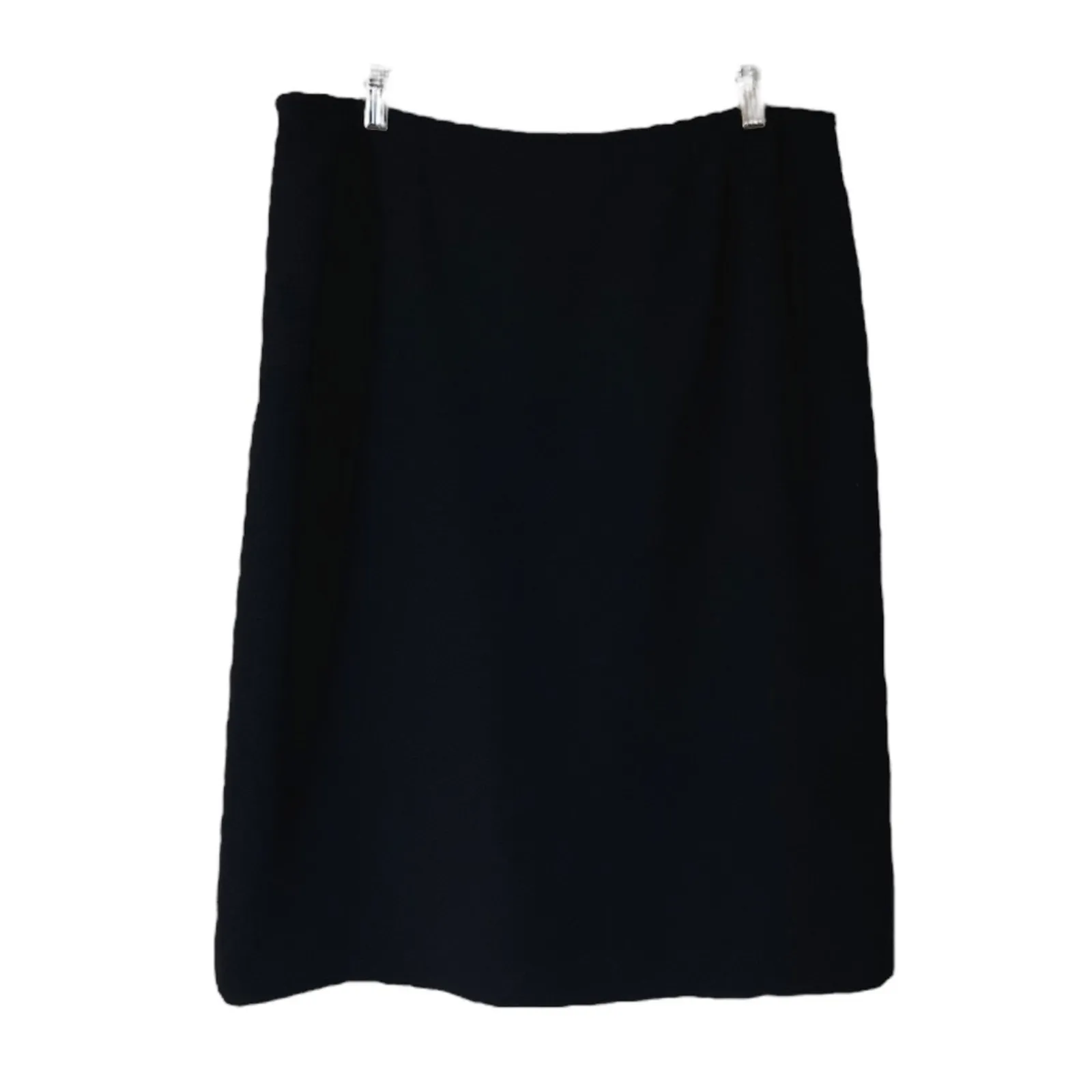 Evan Picone  Pencil Skirt Suit Separate Classic Work Lined Solid Black Size 16 - Image 3