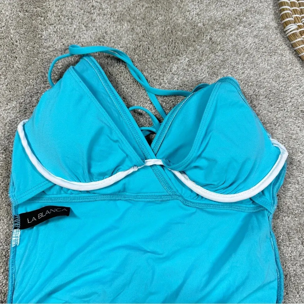 La Blanca Swimwear Island Goddess Surplice One Piece Underwire Size 0 - Image 9