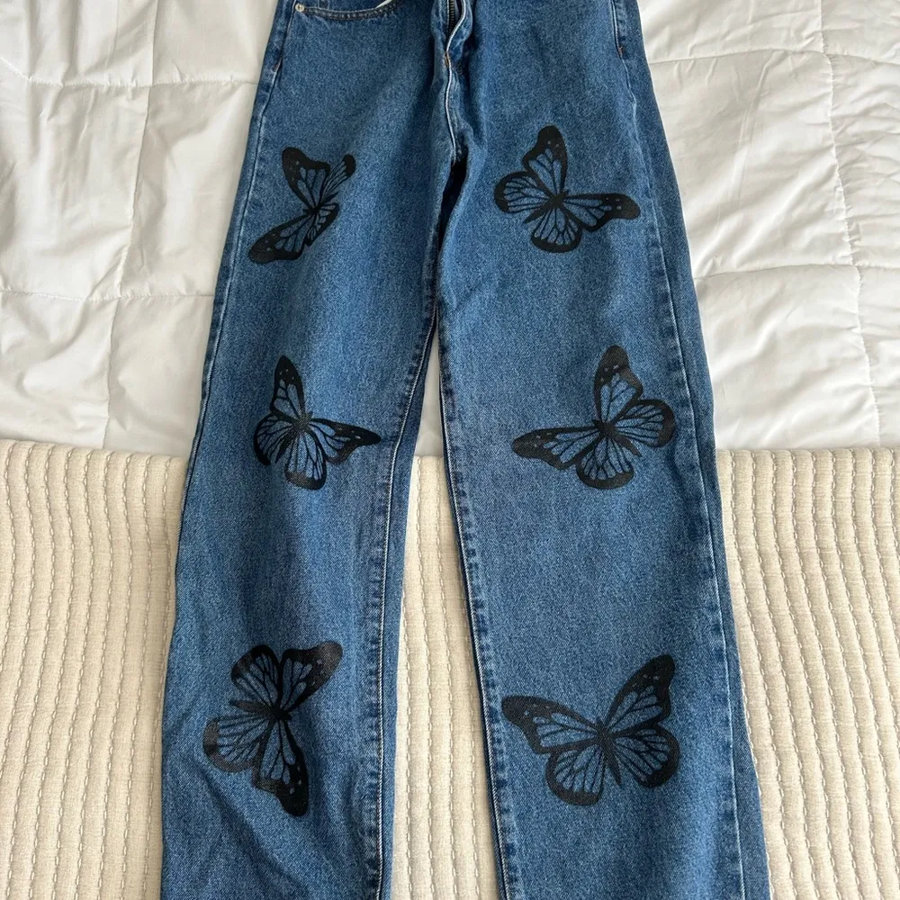 Princess Polly butterfly jeans - Image 3