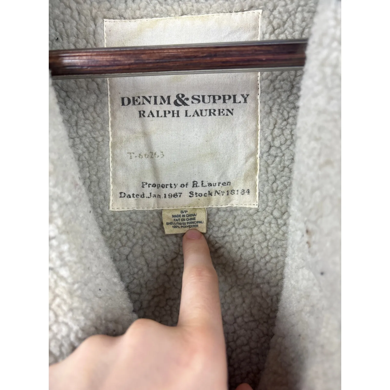 Women’s Denim & Supply Ralph Lauren Small Black Suede Fur Lined Jacket - Image 5