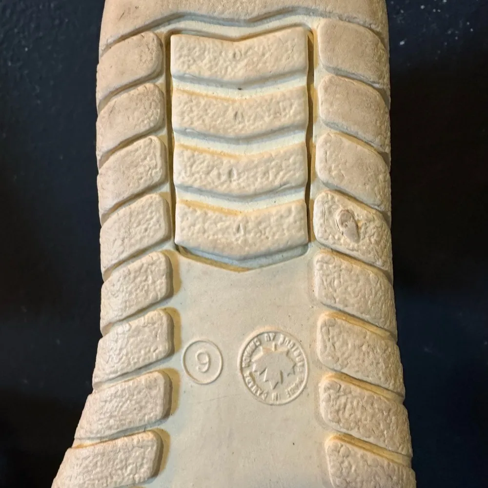 Women’s Vintage Kamik Cream Rainbow Winter Rain Boots with Unique Lacing - Image 5