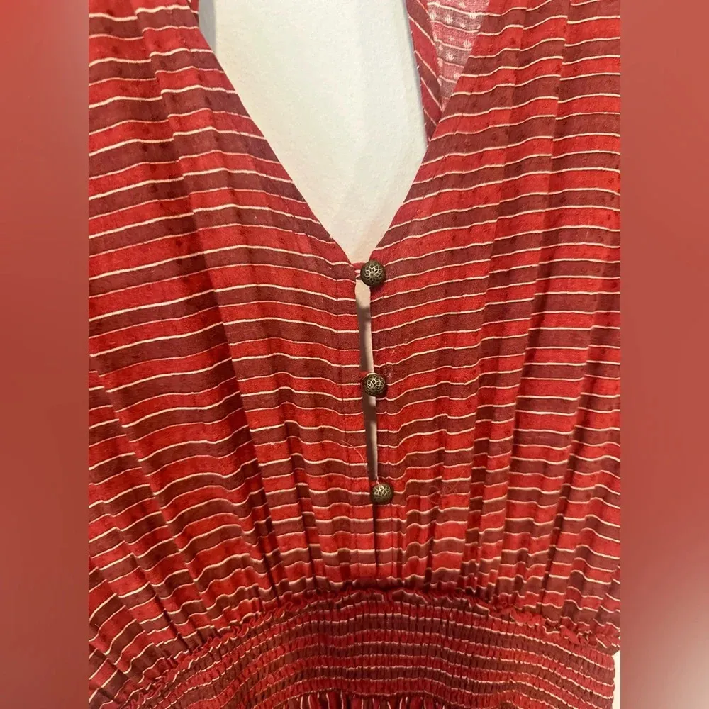 Anthropologie Breezy Open-Back Jumpsuit Balloon Sleeves Size Small xS 1488 - Image 9