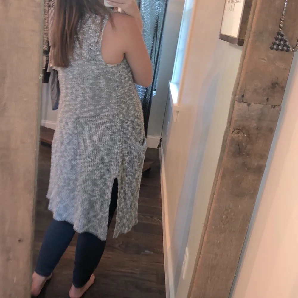 None Medium marled knit cozy duster cardigan - Image 4