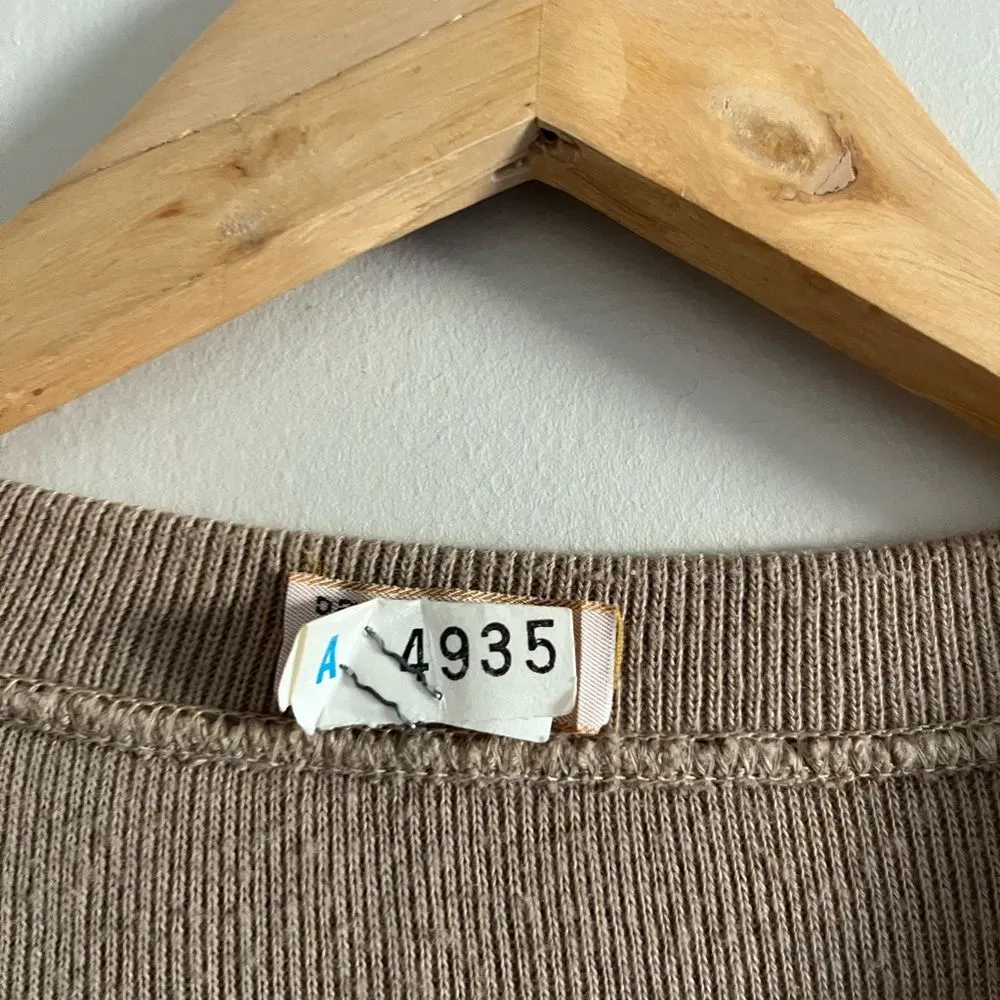 Vintage 70s Brown Knit Sweater Vest L - Image 2