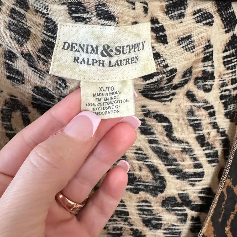 Denim & Supply Ralph Lauren Cheetah Racerback Tank Top - Image 3