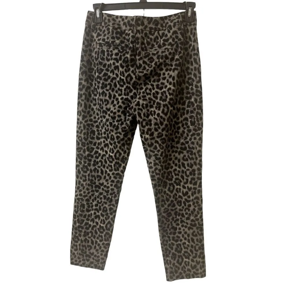 CABI Leopard Print Skinny #3393 Jungle Trouser Ponte Ankle Pant Size 6 - Image 2