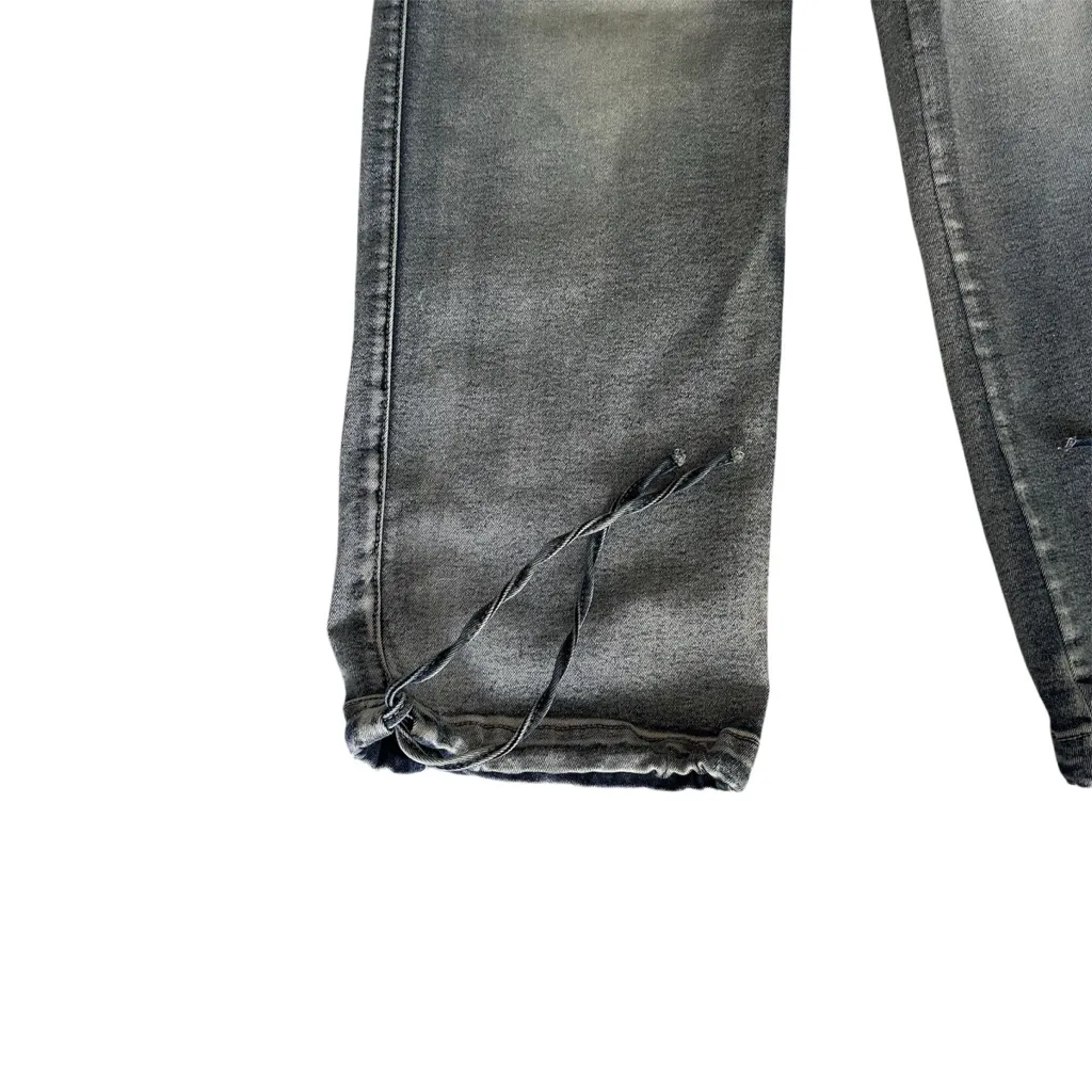 Flamingo Gray Cargo Jeans Womens Medium Straight Leg Utility Pockets - Image 4